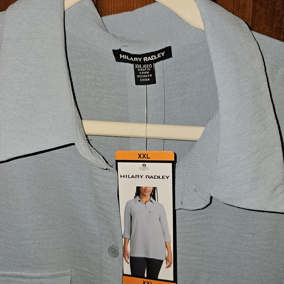 Hilary Radley Women's Light Blue Blouse - Picture 2 of 3